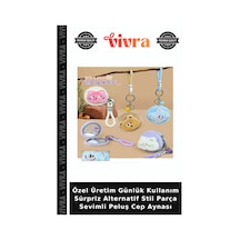 Özel Üretim Günlük Kullanım Sürpriz Alternatif Stil Parça Sevimli Peluş Cep Aynası Çok Renkli