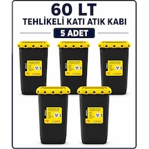 60 Lt Tehlikeli Katı Atık Kabı 5 Adet