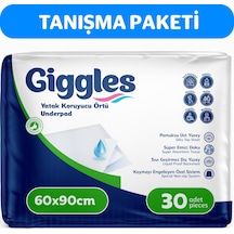 Giggles 60 x 90 Yatak Koruyucu Örtü 30'lu Giggles 60 x 90 Yatak Koruyucu Örtü 30'lu