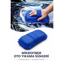 Deconitte Mikrofiber Oto Yıkama Süngeri, Çizmez Araç Temizlik Pedi, Ergonomik El Bantlı Araba Sünger