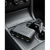 Araç İçi Güç Dağıtıcı 4 Çakmaklık 2 Usb 1 Type C Şarj Ünitesi Akıllı Saat