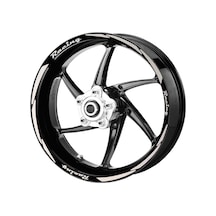 Deeb Motosiklet Jant Şeridi Racing Beyaz Beyaz Model S N11.34809