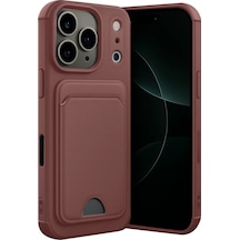 Newface Apple İphone 17 Pro Kelvin Kartvizitli Silikon - Bordo