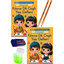 Kılavuz Dik Çizgili Güzel Yazı Defteri Orta Boy Fatih Jumbo Kurşun Kalem Sınav Silgisi Kalemtraş Yeni Müfredat Yazı