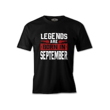 Legends Born İn September Siyah Erkek Tshirt 001