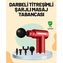 Kas Gevşetici Masaj Tabancası 4 Başlık Ayarlanabilir Hız Açık Bej
