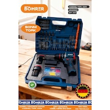 Böhrer Ba011159 Pro Kömürsüz Çift Akülü Rahat Kullanım 21v 3ah Yeni Model Armut Tip Şarjlı Akülü Vidalama Matkap