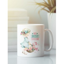Beyaz Kupa Bardak G149 Aşk Dostluk Arkadaşlık Sevgi Kardeşlik Doğumgünü