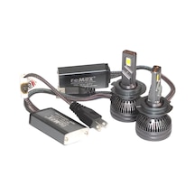 Mercedes A Serisi W177 2018-2024 Uzun Far Gt Nano Beyaz H7 Mini Led Xenon Şimşek Etkili 22000 Lümen