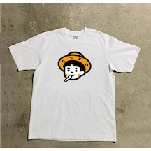 Startmore Unisex Erkek/kadın Summer Özel Baskılı Oversize Pamuklu T-shirt Tişört Beyaz