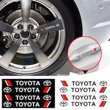 Toyota Logo Kapı Kolu Jant Ayna Oto Sticker Yapıştırma 4 Adet 13 Cm