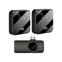 Coverzone Kablosuz Yaka Mikrofonu Çift Mikrofon İphone 15 16 17 İle Uyumlu Type-c Portlu Telefon Pc Sku: Smgstkb7720e426d
