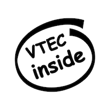Vtec Insıde Oto Sticker Yapıştırma Beyaz Siyah