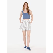 Colin's Colins Regular Fit Yüksek Bel Cepli Beyaz Kadın Şort Cl1069176 Q1.v2 Ofw Beyaz