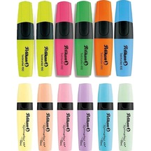 490 Fosforlu Kalem 12'li Neon Pastel Renkler Çok Renkli