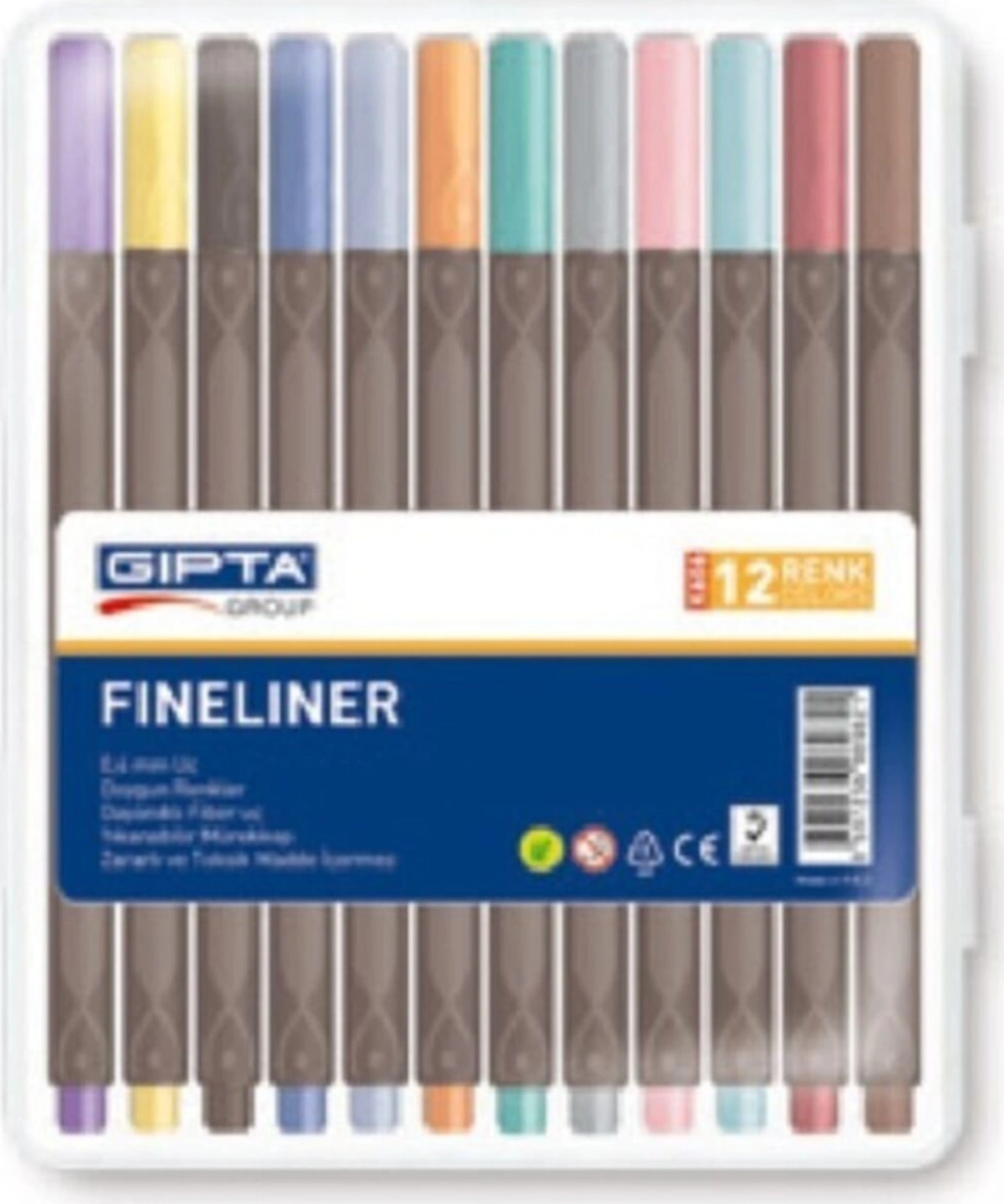 Fineliner Keçe Uç Kalem 0.4 Mm Üçgen 12 Renk 4-k606000-5001
