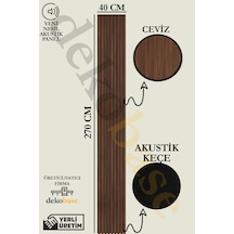 Ceviz 40x270cm Yeni Nesil Akustik Ahşap Duvar Paneli