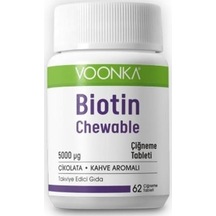 Voonka Biotin Chewable Cigneme 62 Tablet
