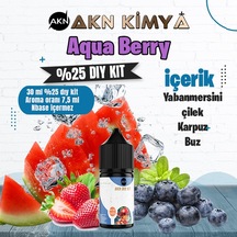 Aquaberry Yoğun Dıy Kit Yabanmersini Çilek Karpuz Buz Gıda Aroması %25 Oranda Aroma İçerir Hazır Değildir 30 Ml