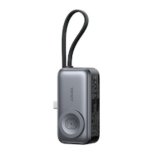 Jopus 5000 Mah Powerbank Lightning Dahili Kablolu Kablosuz Şarj Watch Airpods Uyumlu Mini Powerbank- S18-a Standart