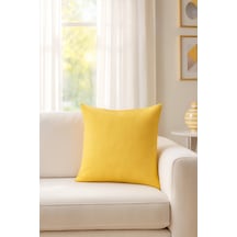 Düz Duck Kırlent Kılıfı Sarı V1 38x38 Sarı
