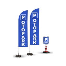 Otopark Temalı 2 Adet Yelken Bayrak.1 Adet Reklam Duba Paketi