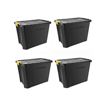 Kamp Malzemeleri Düzenleyici Derin Organizer Set 18 Litre X 4 Ad Siyah