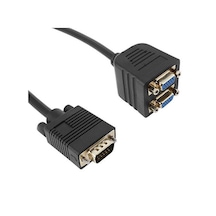 Altın Uçlu Vga Çoklayıcı Splitter Kablo 1 Erkek 2 Dişi 0.25m