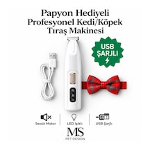 Kedi Ve Köpekler Için Profesyonel Tıraş Makinesi Pati Ve Hassas Bölgeler Led Işıklı Usb Şarjlı