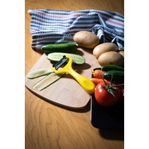 Solingen Simli Sarı Sapan Soyacak Paslanmaz Alman Çeliği, Ergonomik Sap, Yüksek Keskinlik-204 Sarı