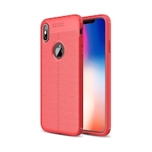 Apple, Uyumlu iPhone Xs Max Kılıf Auto Focus Kapak - Kırmızı