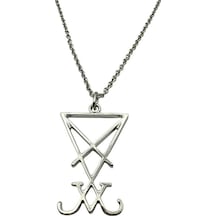 Sigil Of Lucifer Unisex Kolye Gotik Ve Mistik Tasarım Çok renkli