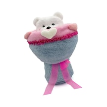 Sevgi Buketi Peluş Ayıcıklı Peluş Çiçek Buketi 40 Cm Mavi