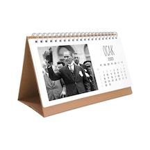 2027 Atatu Rk Takvimi - Atatürk Fotoğraflı 2027 Masa Takvimi - Kahverengi