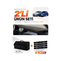 E-biz Renault Captur 2 2019-2024 Uyumlu Torpido Örtüsü + Tay Tüyü Bagaj Çantası - Siyah - Re036