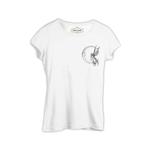 Ay Perisi - Talk With The Moon Beyaz Kadın Tshirt 001