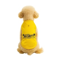 Kedi Ve Köpek Kıyafeti & Elbisesi Sarı Security Atlet S