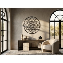 Modern Metal Sri Yantra Mandala Duvar Tablosu Yuvarlak Geometrik Salon Ofis Duvar Dekoru