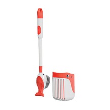 Konesam Silikon Tuvalet Fırçası Seti, Süction Cup Tabanlı, Temizleyici İçeren, Kırmızı Renk, Mekan Tasarrufu, Verimli Temizleme Kırmızı