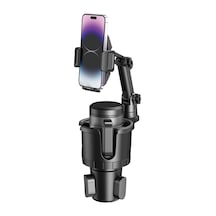 Go Des GD-HD566 360 Derece Dönebilen 2 in 1 Araç Telefon Tutucu Ve Bardak Tutucu