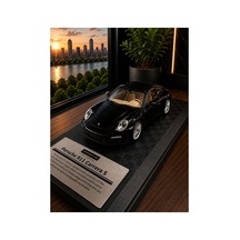Porsche 911 Carrera S Diecast Model Araba 1:32 Ölçek Özel Standlı Kutulu Porsche Diecast Siyah