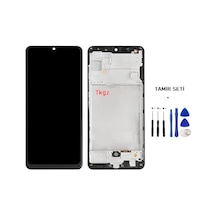 Tkgz - Samsung Galaxy A32 - Sm-a325 Uyumlu Lcd Ekran Dokunmatik Servis Çıtalı + Tamir Seti