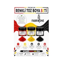 3'lü Set Premium Parafin Soya Wax Toz Mum Boyası Hobi Seti - 10 Cc Kırmızı, Sarı, Siyah Bkfab3ksrs10g Karışık