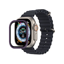 Watch Ultra 49mm Alüminyum Kasa Cam Ekran Koruyucu - Mor Diğer