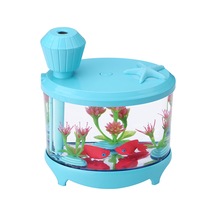 Xiyyadms Usb Akvaryum Nefes Alıcı: Ev Ve Ofis İçin Nemlendirici, Hava Temizleyici Ve Estetik Gece Lambası - Mavi