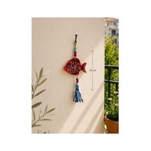 Yedirenk Hediyelik Çini İşlemeli Balon Balık Duvar Süsü