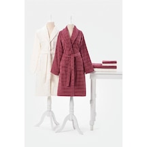 Özdilek Land Aile Bornoz Seti - K.pembe - Krem Krem - Pembe