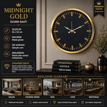 Midnight Gold 52 X 52 Cm Duvar Saati