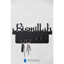 Bismillah Metal Duvar Anahtarlığı, Bismillah Anahtar Askısı,anahtar Askısı Siyah