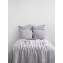 Açık Gri Nevresim Takımı Çift Kişilik 240x260 Cm Gri